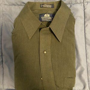 Stafford Wrinkle Free Gray Button Up Shirt